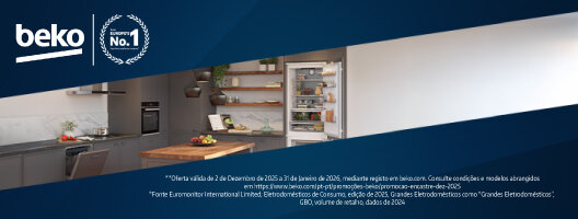 Receba até 150€ de reembolso na compra de eletrodomésticos de encastre Beko. Válido de 02 dezembro 2025 a 31 janeiro 2026. Receba até 150€ de reembolso na compra de eletrodomésticos de encastre Beko. Válido de 02 dezembro 2025 a 31 janeiro 2026.