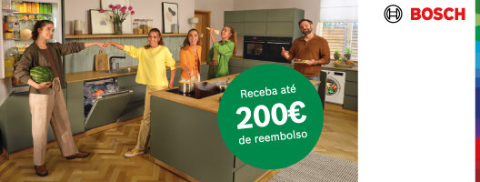 Receba até 200€ de reembolso. Frigoríficos e Máquinas de Lavar Roupa. Funcionam sempre LikeABosch. 15 de junho a 15 de agosto Receba até 200€ de reembolso. Frigoríficos e Máquinas de Lavar Roupa. Funcionam sempre LikeABosch. 15 de junho a 15 de agosto
