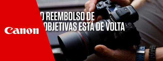 Consegue um Reembolso até 440€ na compra até 3 Objetivas RF L. Válido de 10 abril a 15 junho de 2026. Consegue um Reembolso até 440€ na compra até 3 Objetivas RF L. Válido de 10 abril a 15 junho de 2026.