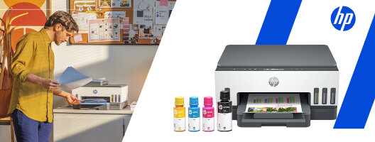 Até 100€ de Reembolso, Na compra de uma impressora HP Smart Tank. 01 de março a 31 de julho de 2026