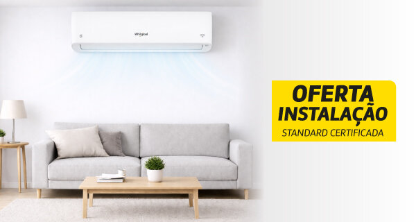 Oferta da Instalação Standard Certificada na compra de ar condicionados Whirlpool. 18 a 25 de fevereiro de 2026. Oferta da Instalação Standard Certificada na compra de ar condicionados Whirlpool. 18 a 25 de fevereiro de 2026.