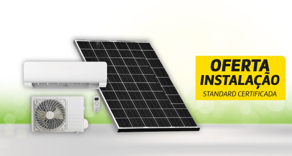 Oferta Instalação Standard Certificada Na compra de Ar Condicionados Hisense e Kit Solar. 10 a 25 de março de 2026