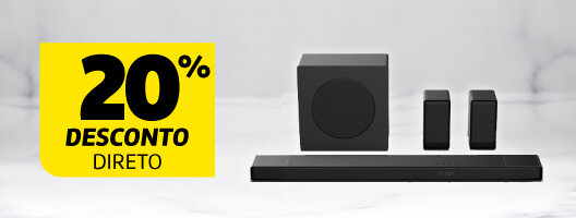 20% Desconto Direto em Soundbars Hisense. Válido de 07 a 21 abril de 2026.