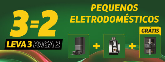 Leva 3 Paga 2 em Pequenos Eletrodomésticos. Válido 14 a 27 maio de 2026. Leva 3 Paga 2 em Pequenos Eletrodomésticos. Válido 14 a 27 maio de 2026.
