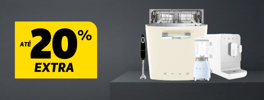 Até 20% Desconto Extra em Smeg. Utiliza o código: SMEG15 | SMEG16 | SMEG20. 15 a 29 de julho de 2026. Até 20% Desconto Extra em Smeg. Utiliza o código: SMEG15 | SMEG16 | SMEG20. 15 a 29 de julho de 2026.