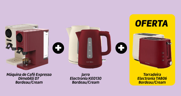 Na compra dos 3 produtos da mesma cor, oferta Torradeira. 17 a 29 de julho de 2026. Na compra dos 3 produtos da mesma cor, oferta Torradeira. 17 a 29 de julho de 2026.