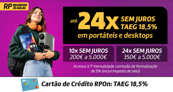 Até 24x Sem Juros Portáteis e Desktops. 17 a 30 setembro de 2026. Até 24x Sem Juros Portáteis e Desktops. 17 a 30 setembro de 2026.