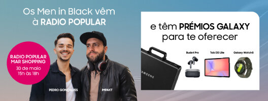 Habilita-te a ganhar PRÉMIOS GALAXY com os Men in Black no RP Mar Shopping.
