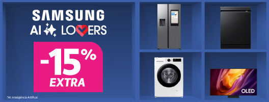 Samsung Lovers 15% Desconto Extra Grandes Eletrodomésticos e TV’s Samsung. Utiliza o código: 15SAMSUNG Samsung Lovers 15% Desconto Extra Grandes Eletrodomésticos e TV’s Samsung. Utiliza o código: 15SAMSUNG
