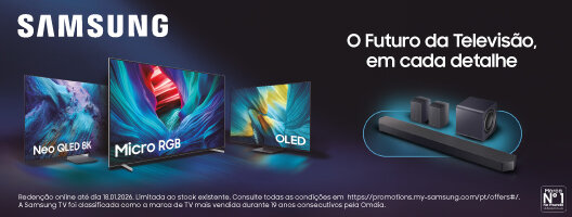 Receba uma Soundbar no valor até 1499,99€ na compra de uma TV. Válido de 01 outubro de 2025 a 04 janeiro de 2026