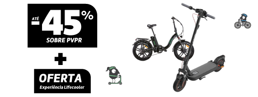 Semana Europeia da Mobilidade. Até 45% Desconto sobre PVPr em Mobilidade + Oferta Lifecooler. Válido de 16 a 22 setembro 2025