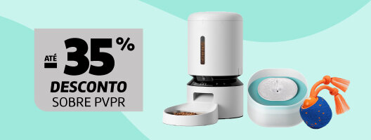 Até 35% Desconto Sobre PVPr em SmartPet nas marcas PetCube, Cheerble e PetLibro. Válido de 15 julho a 19 agosto de 2026. Até 35% Desconto Sobre PVPr em SmartPet nas marcas PetCube, Cheerble e PetLibro. Válido de 15 julho a 19 agosto de 2026.