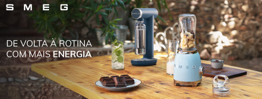 Promoção 15% Desconto Extra em Liquidificadoras e Soda Makers Smeg. Válido de 25 agosto a 07 setembro de 2025.