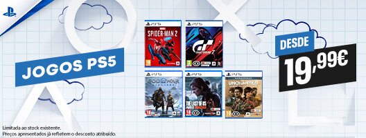 Jogos Ps5 desde 19,99€. Válido de 26 setembro a 09 outubro de 2025.