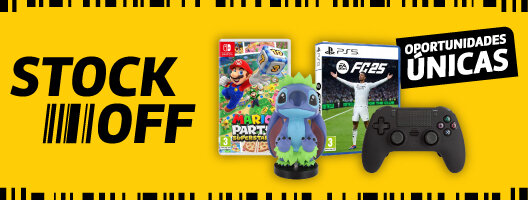 Stock Off Jogos, Acessórios e Brinquedos. Até 60% Desconto Sobre PVPr. 02 de junho a 30 de setembro de 2026. Stock Off Jogos, Acessórios e Brinquedos. Até 60% Desconto Sobre PVPr. 02 de junho a 30 de setembro de 2026.