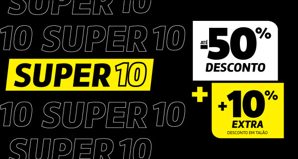 Até 50% numa grande seleção de produtos + 10% Extra em talão Em todas as categorias de produto