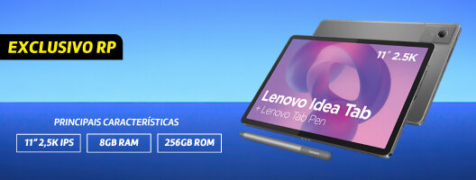 Tablet Lenovo  IDEATAB 11 256GB +PEN. Válido de 29 outubro a 31 dezembro de 2025. Tablet Lenovo  IDEATAB 11 256GB +PEN. Válido de 29 outubro a 31 dezembro de 2025.
