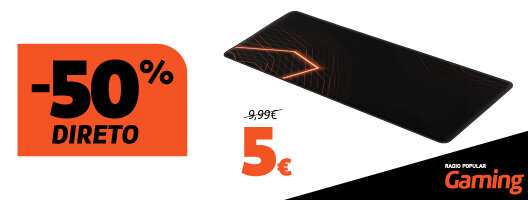 Tapete Gaming RP 3020 a 5€. Válido 13 novembro a 31 dezembro de 2025. Tapete Gaming RP 3020 a 5€. Válido 13 novembro a 31 dezembro de 2025.