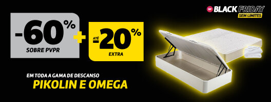 Utiliza os códigos DESCANSO10|DESCANSO20 em toda a gama de descanso Pikolin e Omega. Válido de 01 a 30 de novembro de 2025. Utiliza os códigos DESCANSO10|DESCANSO20 em toda a gama de descanso Pikolin e Omega. Válido de 01 a 30 de novembro de 2025.