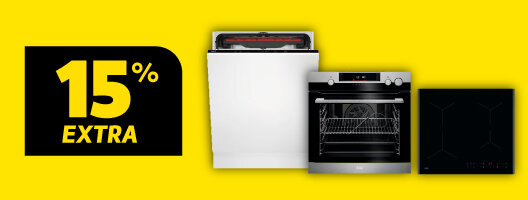 15% Desconto Extra em Todo Encastre AEG e Electrolux. Válido de 18 a 22 junho de 2026.