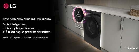 Oferta Cashback até 300€ na compra de uma Máquina Lavar ou Secar roupa LG. 03 novembro a 28 dezembro 2025 Oferta Cashback até 300€ na compra de uma Máquina Lavar ou Secar roupa LG. 03 novembro a 28 dezembro 2025