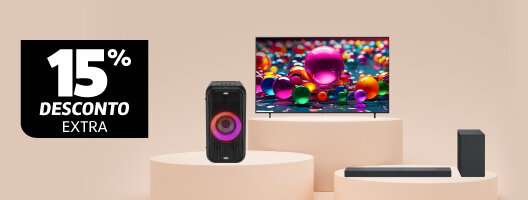 15% Desconto Extra em TV's, Soundbars e Colunas de Alta Potência LG. Válido de 30 janeiro a 02 fevereiro de 2026.