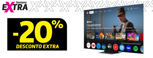 20% Desconto Extra em Tvs ≥ 75'' Qled e MiniLed TCL. Válido 17 a 21 setembro de 2025. 20% Desconto Extra em Tvs ≥ 75'' Qled e MiniLed TCL. Válido 17 a 21 setembro de 2025.