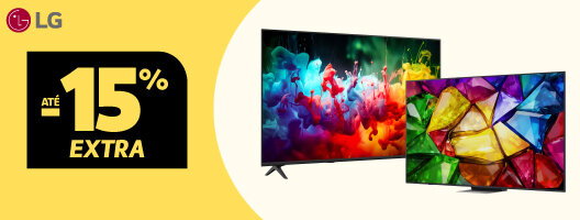 Até 15% Desconto Extra em Televisões LG-. Válido de 15 a 18 outubro de 2026. Até 15% Desconto Extra em Televisões LG-. Válido de 15 a 18 outubro de 2026.