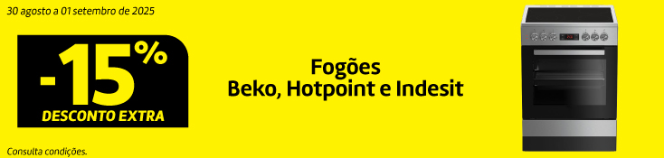 15% Desconto Fogoes - 30 agos a 01 set