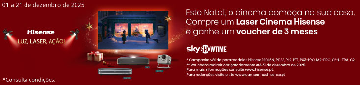 Hisense - Ganhe um Voucher de 3 Meses SkyShowtime - 01 a 21 dez