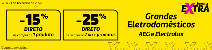 Até 25% Desconto Direto em Grandes Eletrodomésticos AEG e Electrolux
