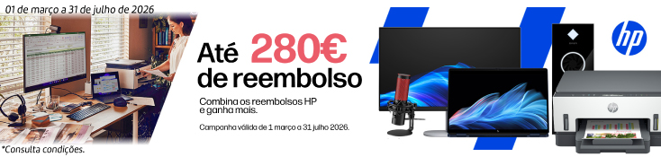 Até 280€ reembolso HP - 01 de mar a 31 de jul Até 280€ reembolso HP - 01 de mar a 31 de jul