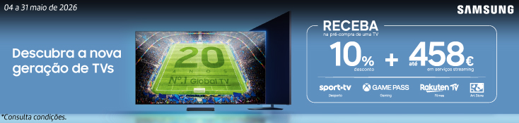 Pre-venda TVs Samsung - 04 a 31 maio