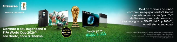 Hisense Oferta Voucher 3meses Sport TV - 04 maio a 07 junho