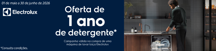 Electrolux Oferta 1 ano Detergente - 01 maio a 30 jun