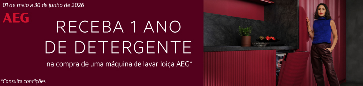 AEG Oferta 1 ano Detergente - 01 maio a 30 junho