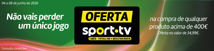 Oferta 1 Mes Sport TV - 04 a 08 jun