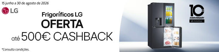 Cashback Frio LG Ate 500€ - 15 jun a 30 ago