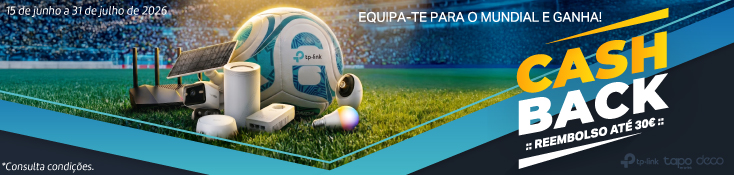 Até 30€ Reembolso TPLink - 15 jun a 31 jul Até 30€ Reembolso TPLink - 15 jun a 31 jul