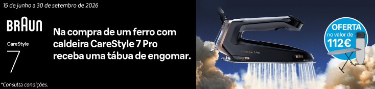 Oferta Tábua de engomar Braun - 15 jun a 30 set Oferta Tábua de engomar Braun - 15 jun a 30 set
