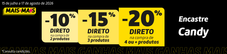 Até 20% Desconto Direto Encastre Candy