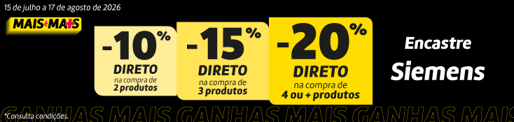 Até 20% Desconto Direto Encastre Siemens