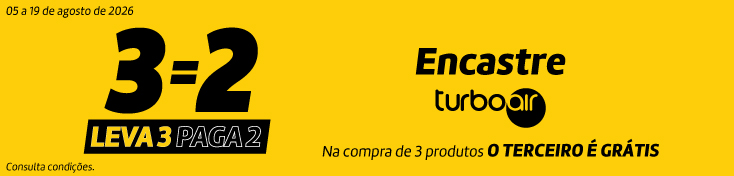 Leva 3 Paga 2 Encastre - TurboAir - 05 a 19 agosto Leva 3 Paga 2 Encastre - TurboAir - 05 a 19 agosto