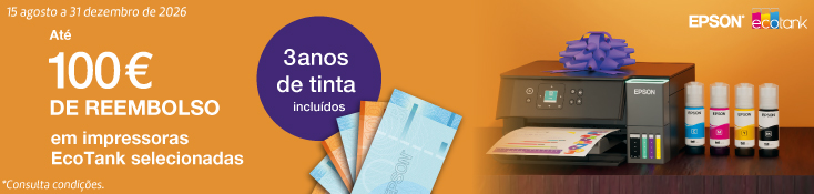 Reembolso Impressoras EcoTank - 15 agosto a 31 dezembro - 15€