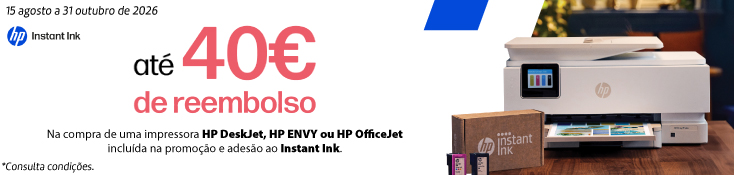 Reembolso Impressora HP - 15 agosto a 31 outubro - 30€ Reembolso Impressora HP - 15 agosto a 31 outubro - 30€