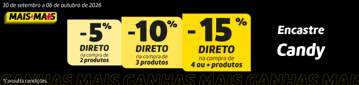 Até 15% Encastre Patamares - Candy - 30 set a 06 out