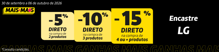 Até 15% Encastre Patamares - LG - 30 set a 06 out