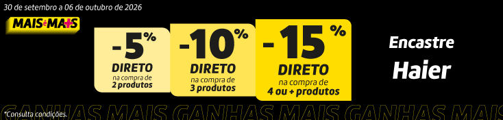 Até 15% Encastre Patamares - Haier - 30 set a 06 out