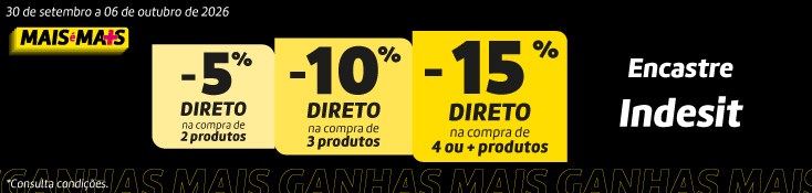 Até 15% Encastre Patamares - Indesit - 30 set a 06 out