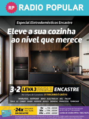 Especial Eletrodomésticos Encastre. Eleve a sua cozinha ao nível que merece. 14 de maio a 03 de junho de 2026.